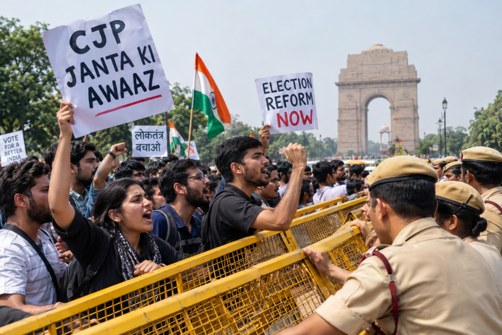 कॉक्रोच जनता पार्टी का आंदोलन: विरोध की आवाज़ और दिल्ली सरकार की जवाबदेही की परीक्षा